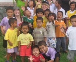 Children at the Mercy Centre in Pattaya. The Lough Neagh walk is aimed at keeping the centre open.